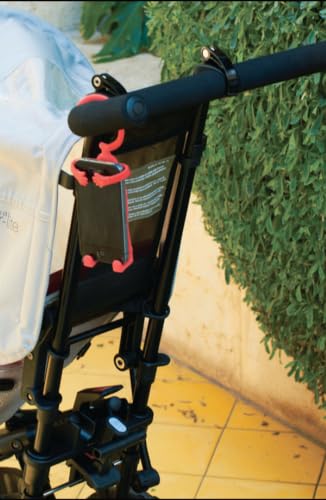 Bondi Plus Flex Phone Holder and Stand - Adjustable Flexible Silicone Case Hanging Mount for Car Bike and Desk up to 6.75" Large Cell Phones - iPhone Xs XR 11 SE - Samsung Galaxy S10 S20 - Pink - color: Pink