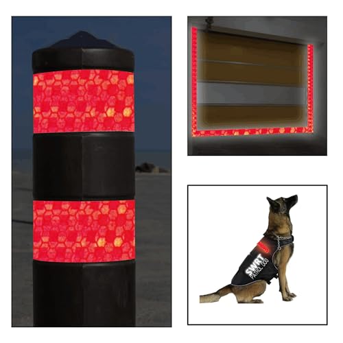 SWRT Reflective Tape 2 Inch x 160 Feet DOT-C2 Shining Star Fade Resistant Red Reflective Tape Outdoor Waterproof Strong Adhesive Safety Warning Tape Reflector Conspicuity Tape for Trailer Trucks Bike - size: 2IN x 160FT
