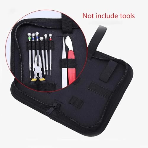 2 Pack Watch Repair Kit Organizer Storage Bag Mini Pouch Carrying Case for Watches Toolkit Toolset Screwdriver Tweezers Pliers Kit Case Openner Band Link Pin Removal Spring Bar Tool Set