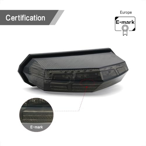 Universal Smoked Integrated Motorcycle 25 LED Tail Light With Turn Signal Function For Dirt Bike Buggy Chooper Cruiser ATV(smoke) - color: smoke