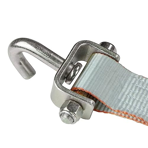 VULCAN Autohauler Car Tie Down - Rolling Idler 3-Cleat - 120 Inch - 4 Pack - Silver Series - 3,300 Pound Safe Working Load - size: Silver Series