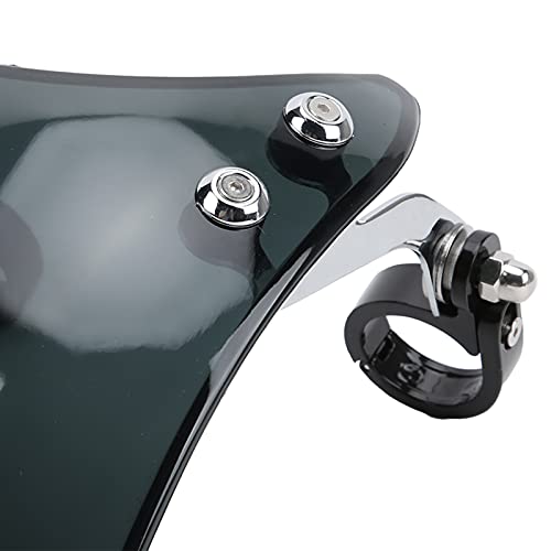 Motorcycle Headlamp Fairing 180 Degrees Adjustable Motorbike Wind Deflector Universal for 38‑41mm/1.5‑1.6in Front Fork (Black)