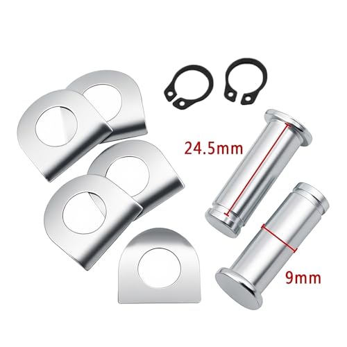Motorcycle Foot Pegs Footpegs Mount Bolt Pins Washers Kit fits for Harley Davidson Foot Pin Rider/Passenger Mount Style Footpegs - color: Chrome#1