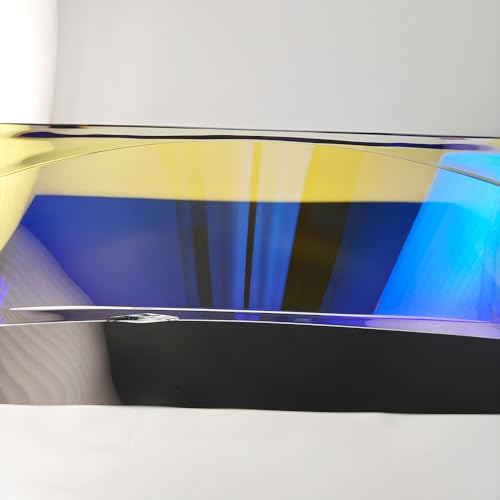 HJ-34P Helmet Visor Replacement for HJC C10.Motorcycle Helmet Shield UV Protection Compatible with HJC C10 (Revo Clear Blue) - color: Revo Clear Blue