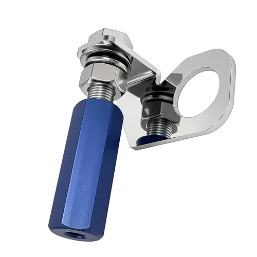 Dirt Bike Flag Mount Kit, Motorcycle Dune Whip Mount, Motorcycle Flag Mount, 22.5mm Rear Axle Mounting Holder Set for Quick Install 1/4" Whip Flag Pole-Blue