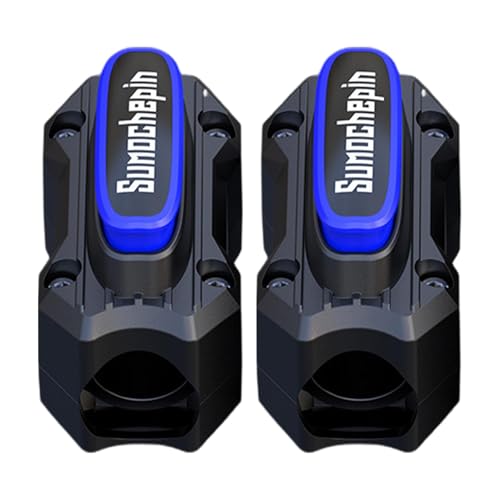 Motorcycle Engine Bumper Block - 2 Engine Anti Scratch Crash Bar Block, Anti Drop Frame Protector | Bumper Anti Fall Block, Anti Collision Engine Protection Boost for 0.78-1.02in Pipe Diameter - color: Black blue