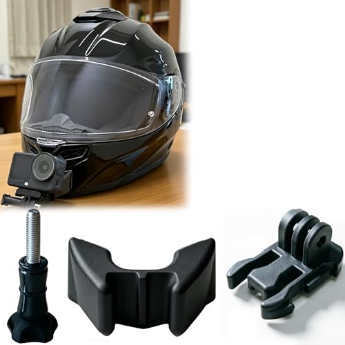 Helmet Chin Mount Compatible with Scorpion EXO-1500, Action Camera Mount Adapter Compatible with GoPro Hero/DJI Osmo Action / Insta360 Ace, Stable Low Vibration Motorcycle POV Recording Bracket