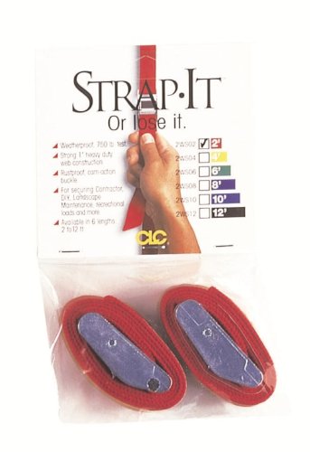 CLC Custom Leathercraft 2WS02 Strap-It Web Tie Down Straps, Red, 2 ft, 2-Pack