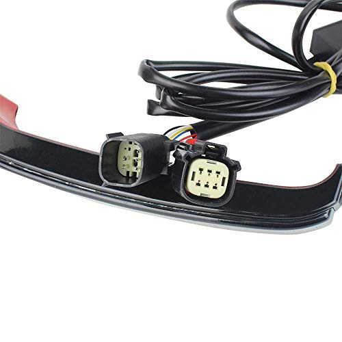 Eagle Lights Saddle-Lights Vivid Black Saddle Bag LED Lights for 2014 to Current Harley Davidson Touring Models - color: Black with Red Lens