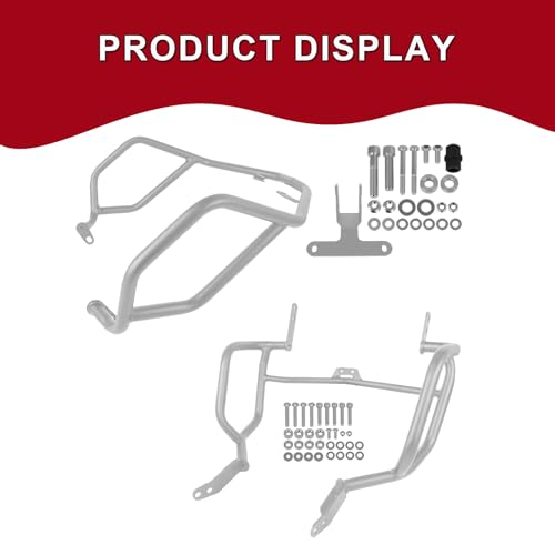 Highway Crash Bar Engine Guard Bumper Protector Replacement for Yamaha Tenere700 Tenere 700 2025 2026 Upper and Lower Motorcycle Steel Frame Falling Protector Bars (Upper and Lower) - size: Upper and Lower