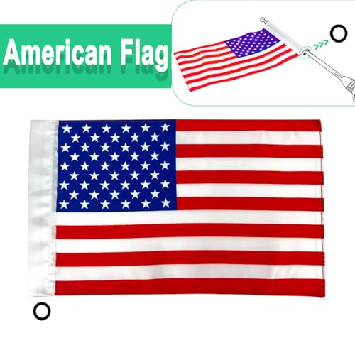 Motorcycle Flags 6X9,Motorcycle American Flag,Double Sided Double Stitched Motorcycle Flag - color: red