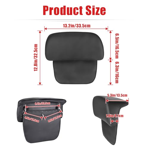 Goldfire Rear Trunk Backrest Pad Razor Chopped Backrest Pad Tour Pack Backrest Pad Fit for Harley Touring Models 2014-2025 Road King Street Glide Electra Glide, Black - color: Black