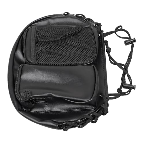 Black Motorcycle Rider Backrest Organizer Bag Sissy Bar Bag for Harley Touring Electra Glide Street Glide CVO Road Glide Limited Tri Glide Softail Dyna Sportster