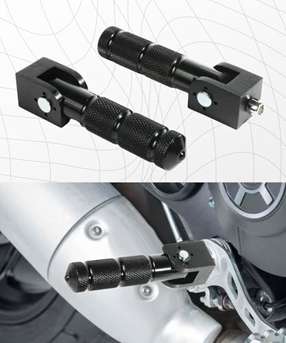 SCUARI Motorcycle Foot Pegs,Car Accessories Foot Pegs,8MM Foot Pegs for Motorcycles,90 Degree Foldable Motorcycle Foot Peg,Aluminum Passenger Foot Pegs Supports,Fit for Bicycles Electric Bikes ATV
