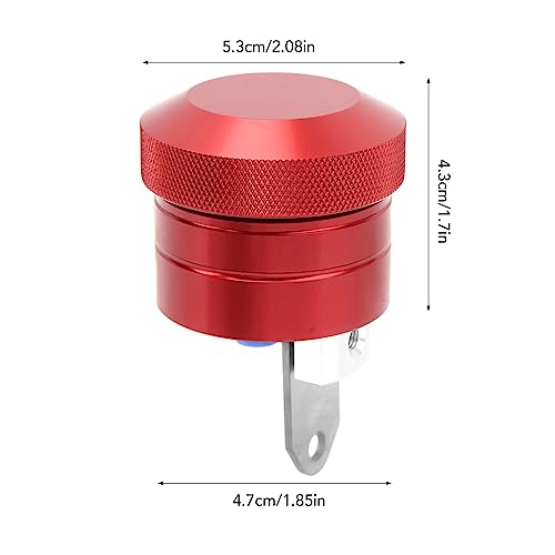 Motorcycle Chain Lubricator System Universal Chain Oiler Reservoir with Mounting Bracket and Oil Tube, Metal Manual Drip Chain Lubrication Kit Replacement for, Red - color: Red