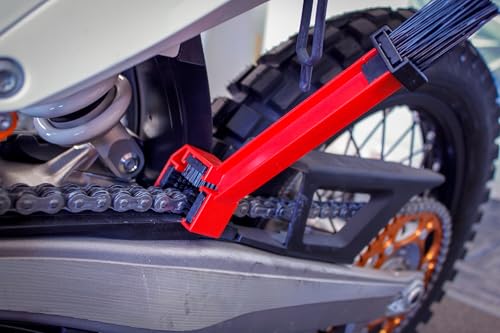Race-Driven Motorcycle Dirtbike Chain Brush Grunge Brush Cleaner Cleaning - Red - color: Red
