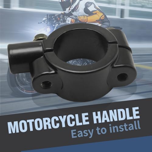 1" 25mm Mirror Thread Motorcycle Handle Bar 10mm Mirror Thread Mount Holder Clamp Adaptor Black - size: 1" Handlebar 10mm Thread