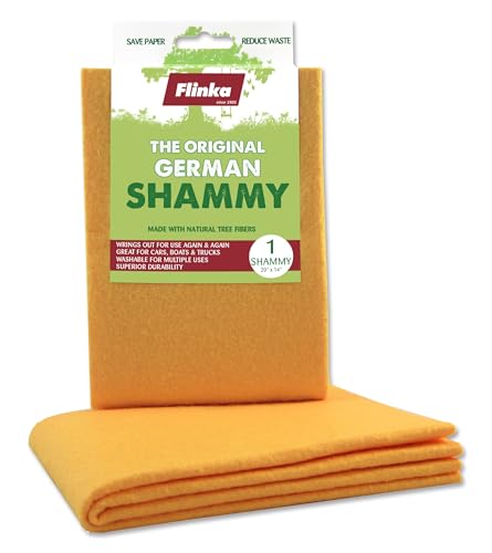 Flinka The Original Reusable Shammy Cloth 20" x 14" - Super Absorbent Chamois Towel - Great for Cars, Boats, Trucks, and RVs - Natural Viscose Sponge Cloth - Eco Friendly (3 Pack) - size: 3 Pack
