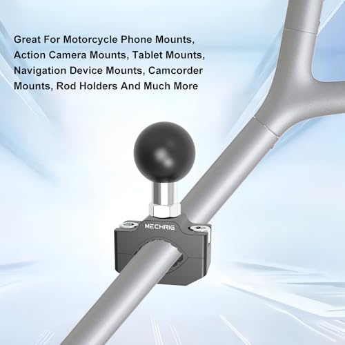 Aluminum Alloy Handlebar Clamp Mount, Medium U-Bolt Base with 1 inch Ball Head Compatible With RAM Mount Double Socket Arm & Motorcycle Ebike Phone Holder,Fit for 0.59" to 0.87" Diameter,78014 - size: Medium