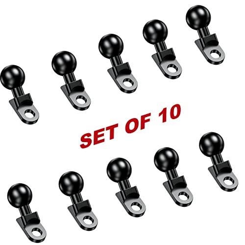 BRCOVAN 10PCS, Aluminum Alloy Mount with 1'' TPU Ball & 10mm Mounting Hole | Angled Bolt Head Adapter Ball Base Compatible with RAM Mounts B Size Double Socket Arm - style: R12-Set of 10