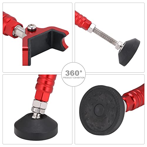 JFG RACING Motorcycle Rear and Front Wheel Stand Lift Trail Stand Easy And Portable - the Sixth Generation - Red - color: Red