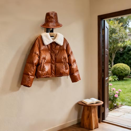 Motorcycle Helmet Holder, Tactical Gear Rack Wall Mount, Solid Wood Body Armor Stand, Plate Carrier Hanger Display Organizer for Police Football Football Skiing, Jacket, Equipment