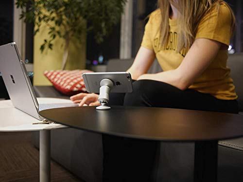 The Original Dual Magnetic Movable Phone Holder and Tablet Mount (Silver) - color: Silver