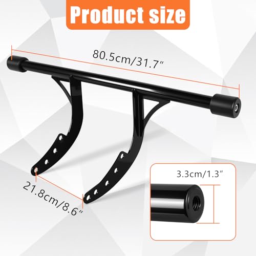 AUFER Front Highway Engine Guard Crash Bar Support Portection Compatible with for Softail Street Bob FXBB FXBBS Low Rider FXLR FXLRS 2018-2024 Nerf Bars Flat Out Bar Frame