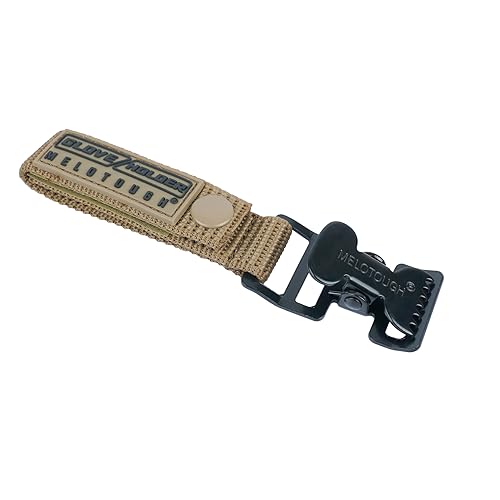 MELOTOUGH Firefighter Glove Strap | Work Glove Holder Clip with Glove Leash Swivel Snap Hook,Alligator Clip - color: A-khaki