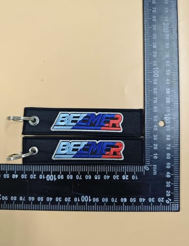 PrimeSecrets Keychains for Motorcycle, Scooter, Car, Mopes, ATV, Backpack Gift Men Women Street Racing Auto Parts Accessories - color: Beemer