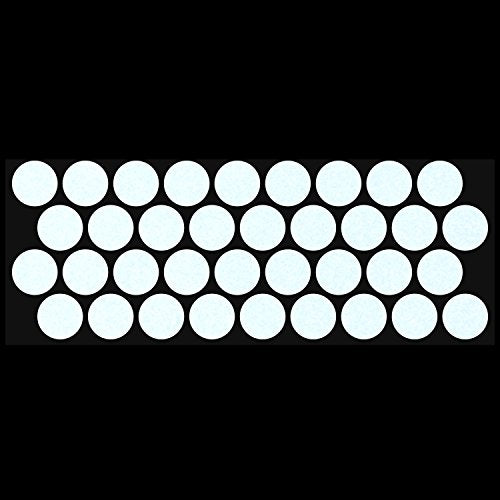 LiteMark Reflective White 1 Inch Circle Sticker Decals for Helmets, Bicycles, Strollers, Wheelchairs and More - Pack of 36 - color: White