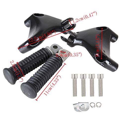 ApplianPar 1 Pair of Left & Right Passenger Rear Foot Pegs Rests Pedal Mount Kit For Harley Davidson Sportster XL883 XL1200 2004-2013 Motorcycle