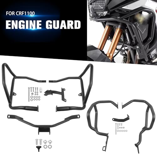 Highway Crash Bar Engine Guard Compatible with Honda CRF1100L CRF 1100L Africa Twin Adventure Sports DCT 2024 2025 (upper and lower) - size: upper and lower