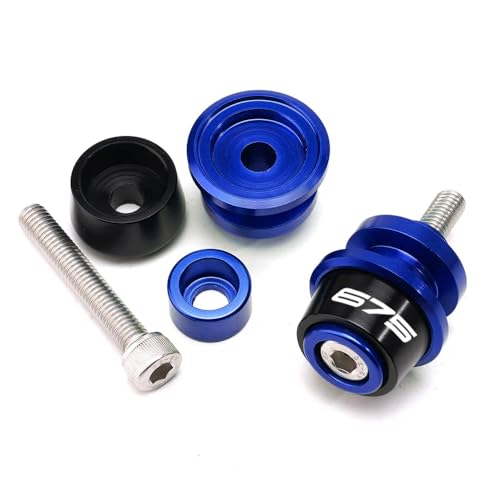 MOWOK Fit For 675SS 675SR 675NK 675 SR-R 675 SR/NK/SS/SR-R 10MM Motorcycle Accessories Rear Stand Screws M10 Swing Arm Swingarm Spools slider (Blue) - color: Blue