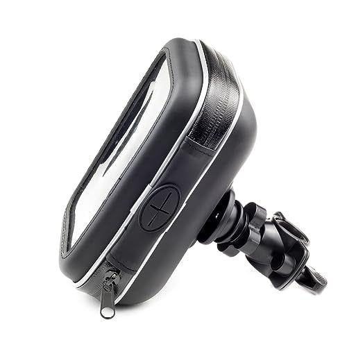 Motorcycle Handlebar Bike Mount with Waterproof Case for Garmin Drive Drivesmart Driveassist 52 51 50 55 Driveluxe Dezl OTR500 Nuvi Tomtom Go Comfort Supreme 5’’ Via 1425M 1525M 1525TM Go 52 520 5200