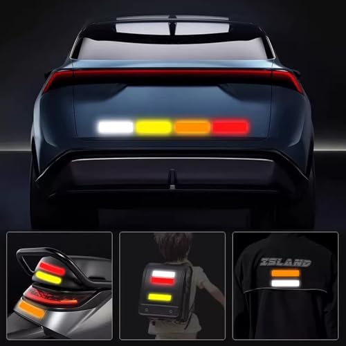 30 Pcs Reflective Stickers, Waterproof Reflective Tape Safety Reflective Tape, Warning Stickers for Vehicle/Bicycle/Motorcycle/Outdoor Enthusiasts