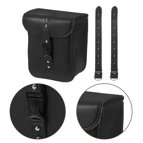 2pcs Universal Pu Leather Motorcycle Front Fork Bags Waterproof Handlebar Storage Pouches for Electric Bikes and Motorbikes, Small Motorcycle Accessories Tool Bags for Rider