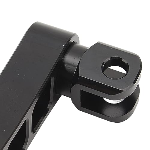 Motorcycle Foot Peg Highway Bracket 360° Adjustable Rugged Foot Peg Extension Bracket Aluminum Foot Peg Clamp Extensions Bracket for Touring (Black) - color: Black