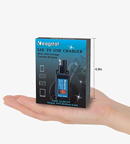 Heagstat Motorcycle SAE to USB Port Power for GPS, Smartphone MP3, Motion Camera