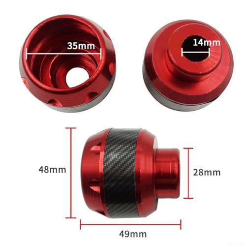 Front Fork Wheel Frame Motorcycle Sliders Crash Pad Protector For Motorcycle And Electric Scooter, Aluminum Alloy Shock Absorption Anti-Fall Cup(Red)