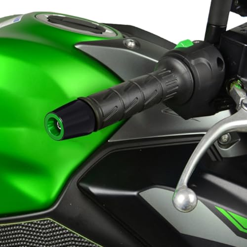 MFGZD Motorcycle Bar Ends Plug For Vulcan S Ninja 400 650 ZX6R Z900 7/8" 22mm CNC Universal Handlebar Plugs Compatible With Honda Kawasaki Suzuki Yamaha Ducati and Other Motorcycle Models (Green) - color: Green
