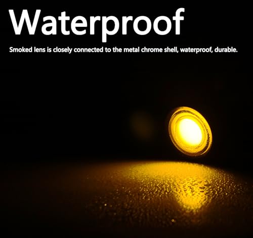 Motorcycle Rear LED Tail Lights Universal Turn Signals Chrome Bullet Running Light Motorbike Brake Taillights Compatible with Harley Honda Suzuki Yamaha Kawasaki - color: Amber+Red
