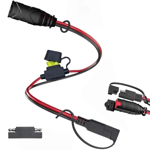 SAE Adapter Connection Components Compatible with NOCO Genius 5 GC009 Intelligent Battery Charger 4269, with 14AWG Pure Copper SAE Connector Tail Fiber, Used for Motorcycle/ATV/UTV/car