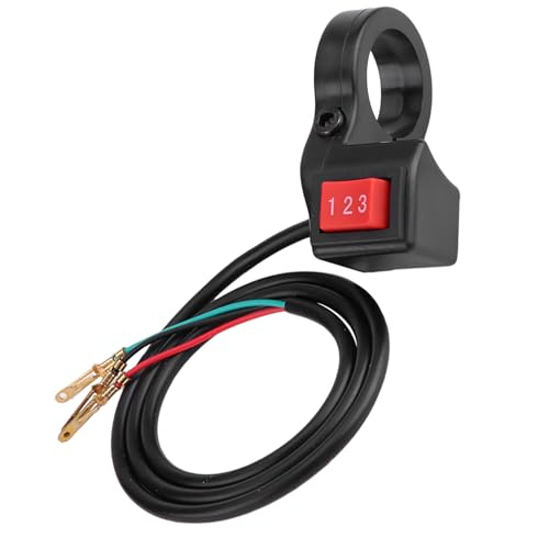 3 Speed Switch, Handlebar Switch Shift for Motorcycle, 22mm 7/8in Diameter Motorcycle Speed Pedal for Motorcycle Electronic Bike Scooter