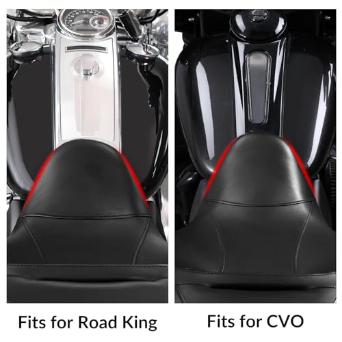 XFMT Motorcycle Black Hammock Rider & Passenger Seat Fits Harley Touring Road King Street Glide Road Glide Electra Glide FLHR FLHX FLTRX 2009-2023 - color: Black For Harley Touring '09-'23