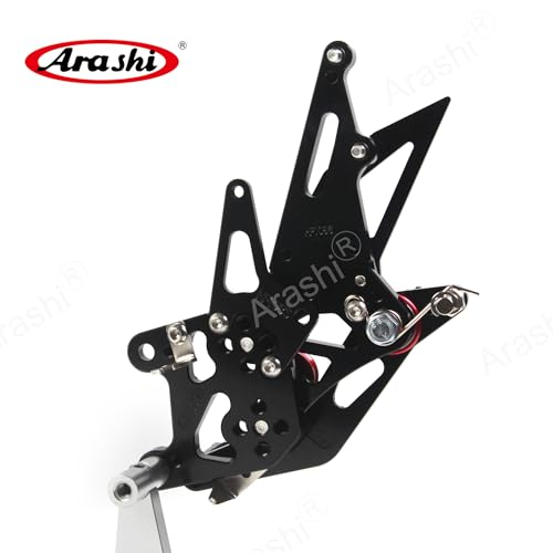 Arashi Version 2.0 Adjustable Rearsets for Honda CBR600RR 2017-2023 ABS include, Black - color: Black, size: CBR600RR 2017-2023 ABS include