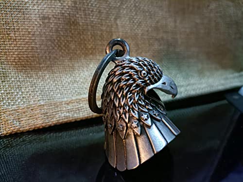 Dream Apparel Motorcycle Bell Guardian Angel Drive Away Gremlin, Biker Bell for Men Women Rider Riding, Good Luck Gift - color: Eagle Head