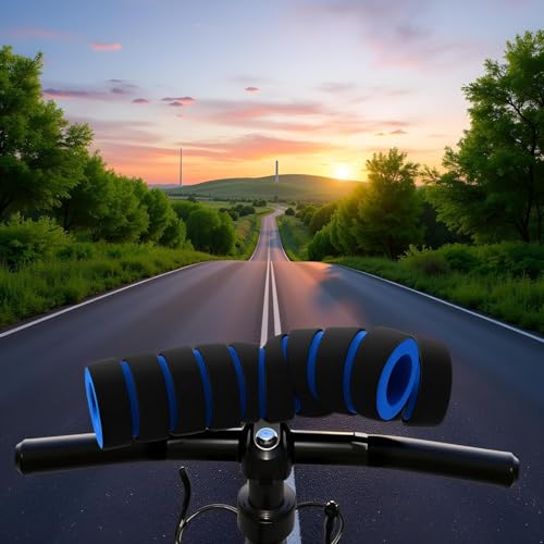 Foam Handlebar Grips, Bicycle and Motorcycle Comfort Covers for Cycling, Road Racing, Brake Lever Protection