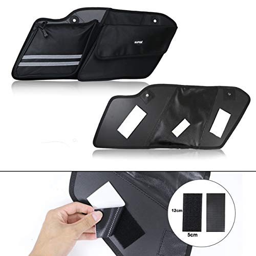 AUFER Left & Right Side Motorcycle Saddlebag Organizers Storage Bags Saddle bag Organizers Bag Compatible With For 1993-2013 Harley Touring Road King Road Glide Electra Glide Street Glide