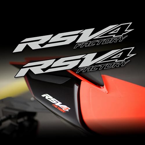 Motorcycle Rear Fairing Reflective Sticker Decals- Waterproof Decal Compatible with Aprilia RSV4 2021-2024 (Gray-Black) - color: Gray-black